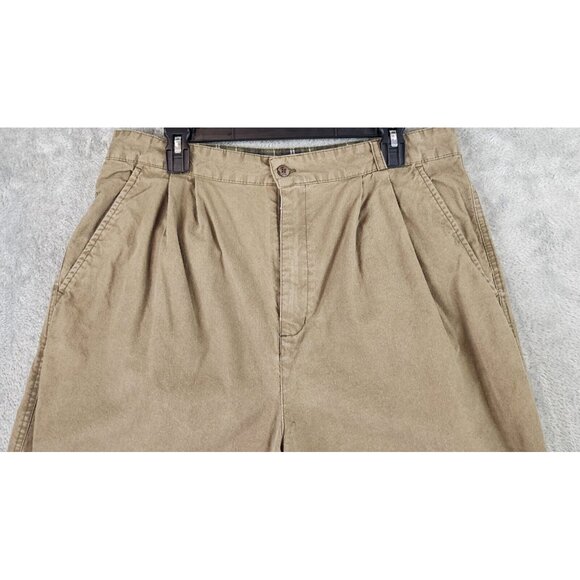 Claybrooke Outdoor Shorts Mens 36 Brown Pleated Chino Vintage Casual Preppy Dad - Picture 7 of 10